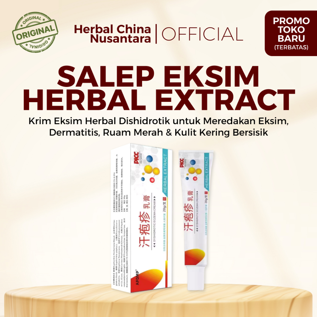 Salep Eksim Herbal Extract Dishidrotik 20gr - Salep Gatal Eksim Bintik Air Anti Bakteri Radang Kulit