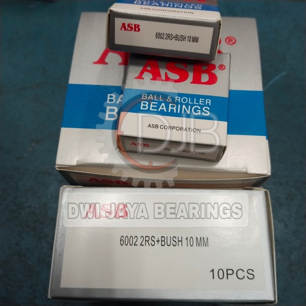 Bearing 6002, 6002 ZZ, 6002 2RS, 6002 2RS+Bush 10 MM Merk Asb Original (10pcs)