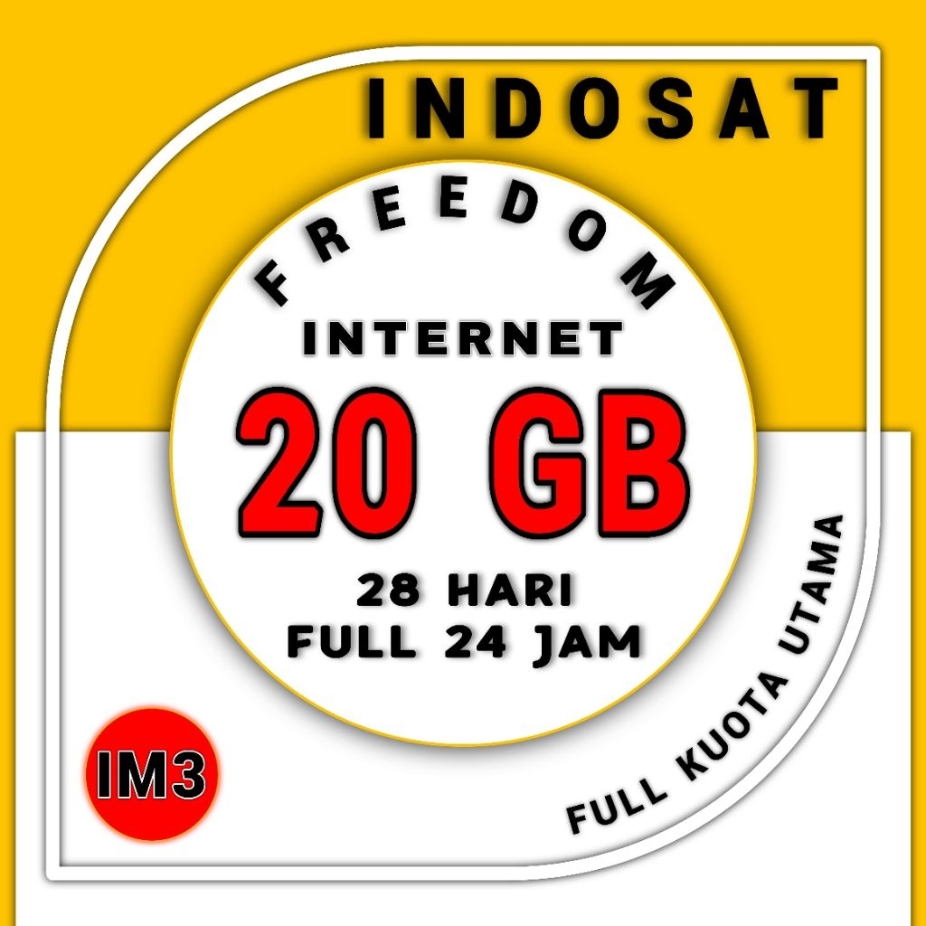 HOT PROMO ISI ULANG KUOTA INDOSAT FREEDOM 20 GB 28 HARI TERMURAH