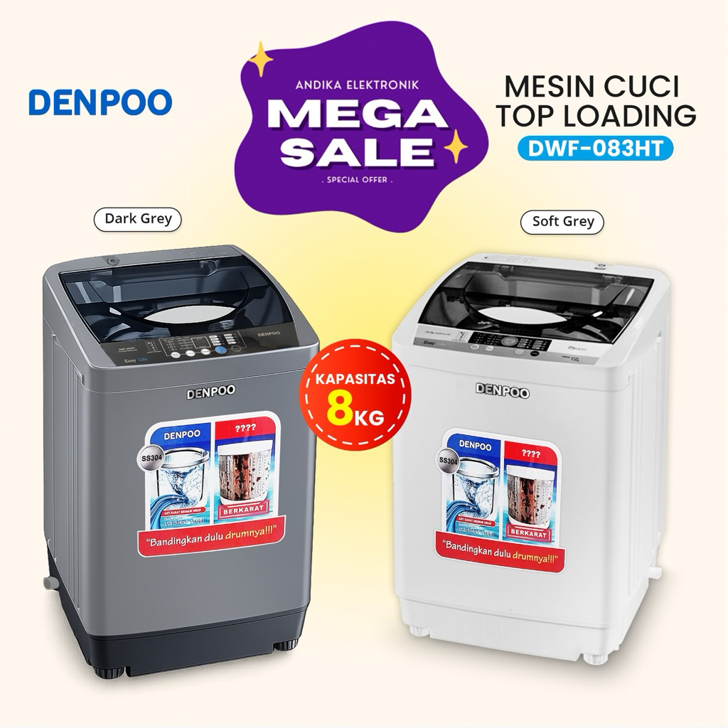 Mesin Cuci 1 TABUNG Denpoo DWF 083 HT 8 KG