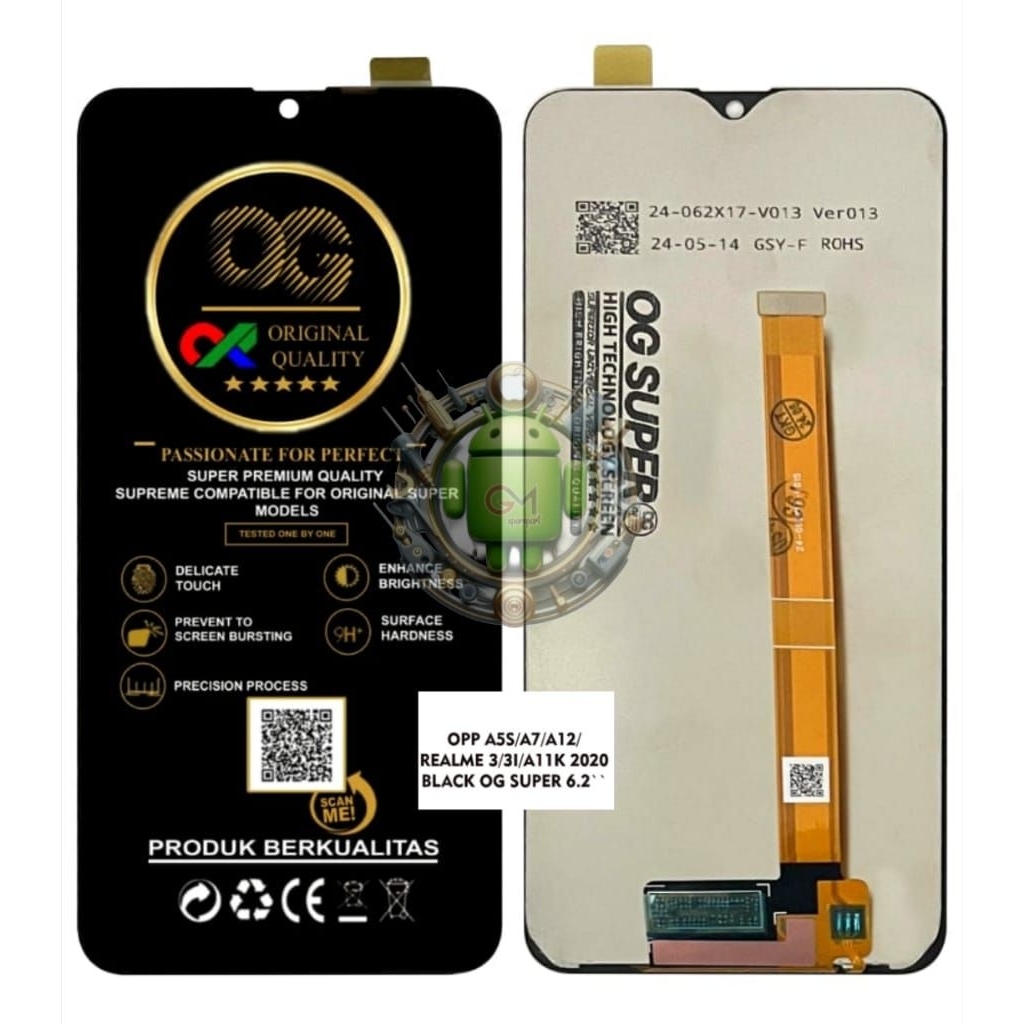 LCD OPPO A5S/LCD TOUCHSCREEN OPPO A5S/A7/A12/REALME 3/3I/A11K 2020 FULLSET ORIGINAL