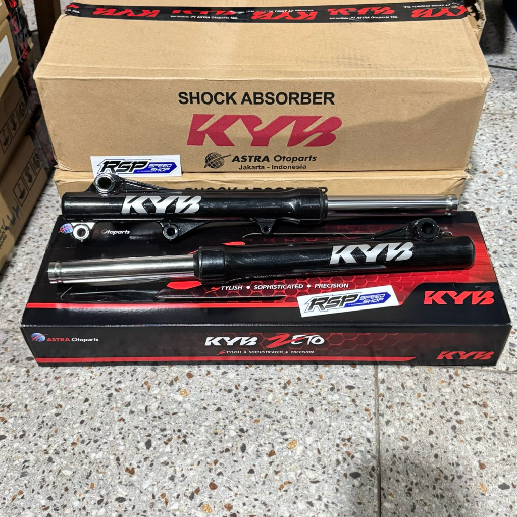 SHOCK DEPAN ASSY KYB ZETTO BEAT, VARIO 125-150 GENIO ORI ORIGINAL KYB
