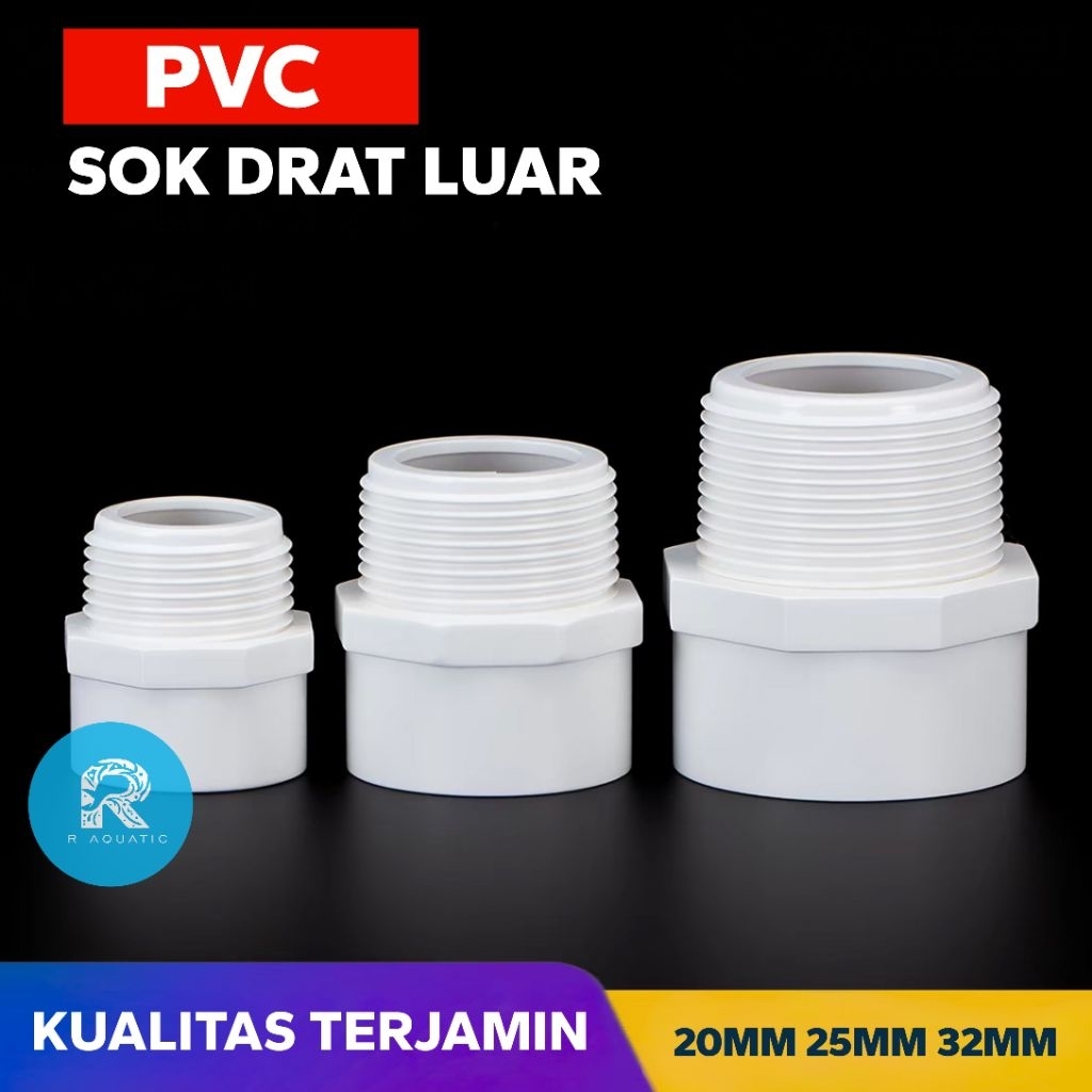 sok drat luar SDL PUTIH sambungan pipa aquarium kolam hidroponik