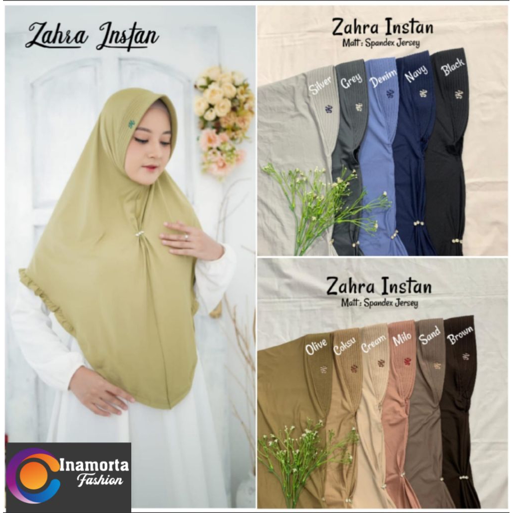 KERUDUNG INSTAN BERGO ZAHRA/HIJAB INSTAN ZAHRA/JILBAB ZAHRA INSTAN