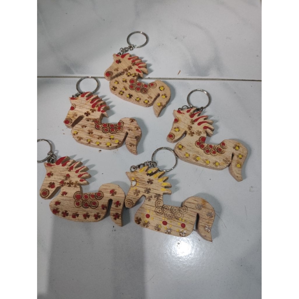 Gantungan kunci kuda lumping 5 pcs