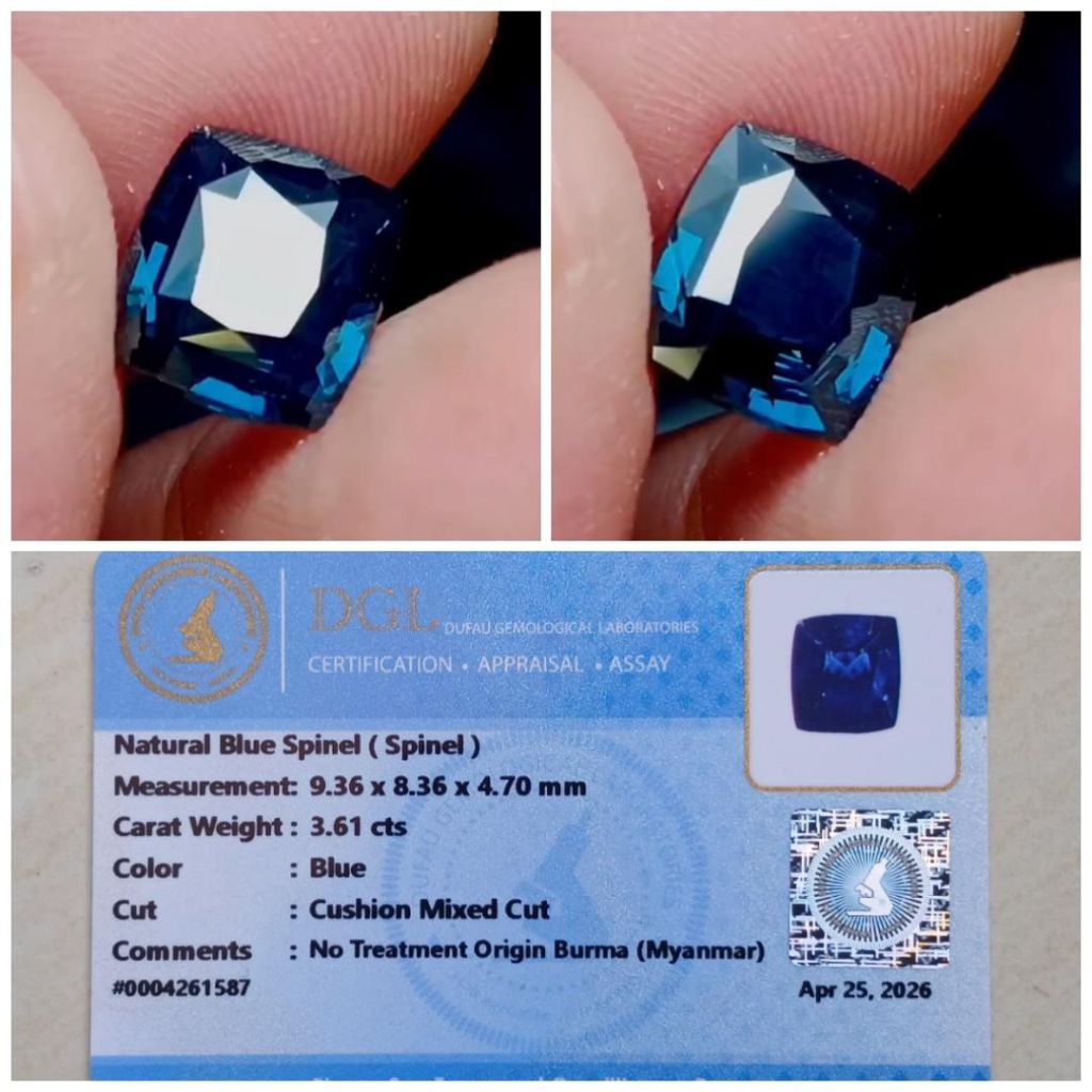 Natural Blue Spinel Burma 3,61 carat