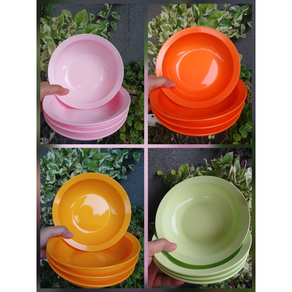 Small cresscendo plate tupperware / dessert plate tupperware / piring Tupperware