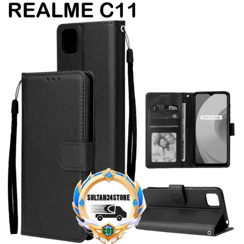 Case Dompet Case Leather Flip For REALME C11 / C21Y