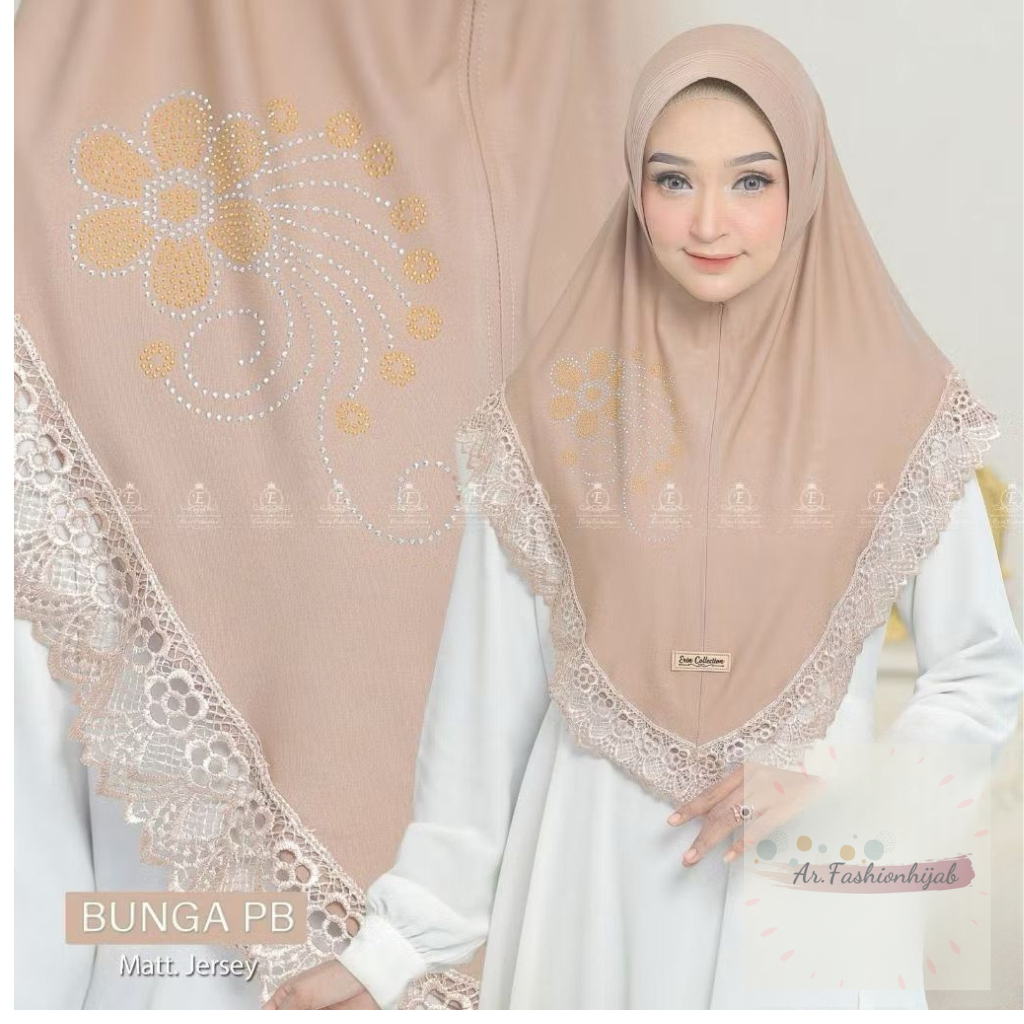 HIJAB AR.FASHIONHIJAB JILBAB INSTAN RENDA PRES PAYET KERUDUNG MANIK MEWAH ELEGAN