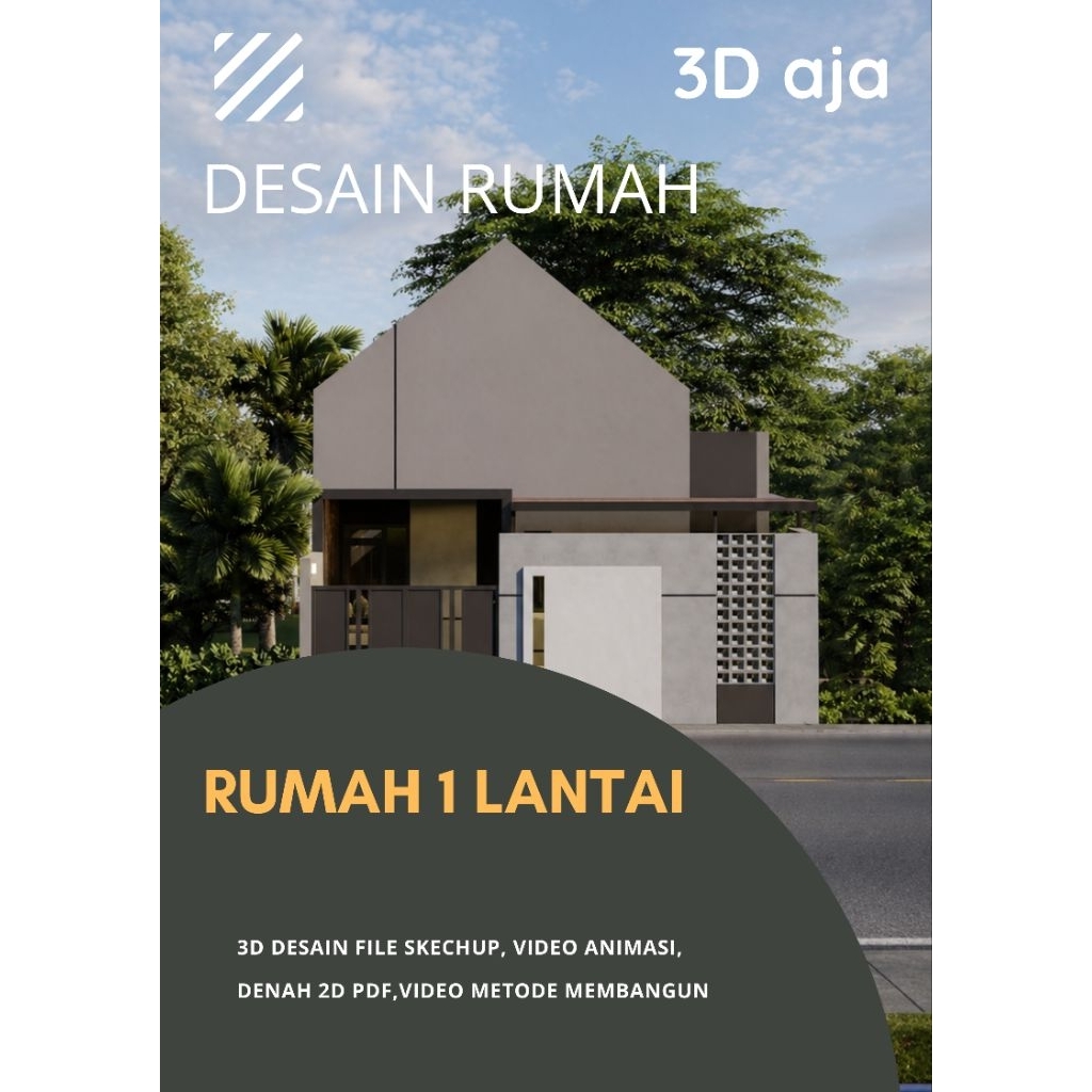 DESAIN RUMAH 1 LANTAI KONSEP MINIMALIS,INDUSTRIAL,KONTEMPORER