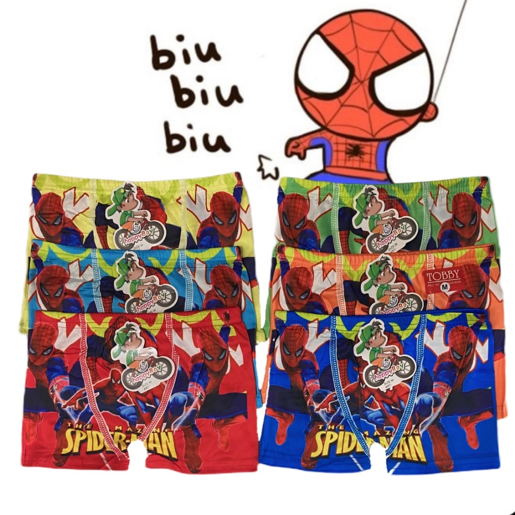 CD Boxer Anak Laki/ Celana Dalam Anak Cowok Spiderman (4199-4201)