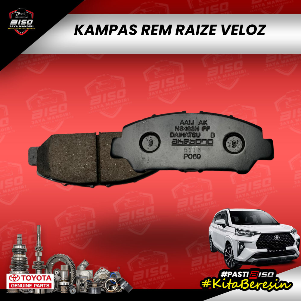 Kampas Rem Belakang Raize/Veloz Original Toyota 04465-BZ300