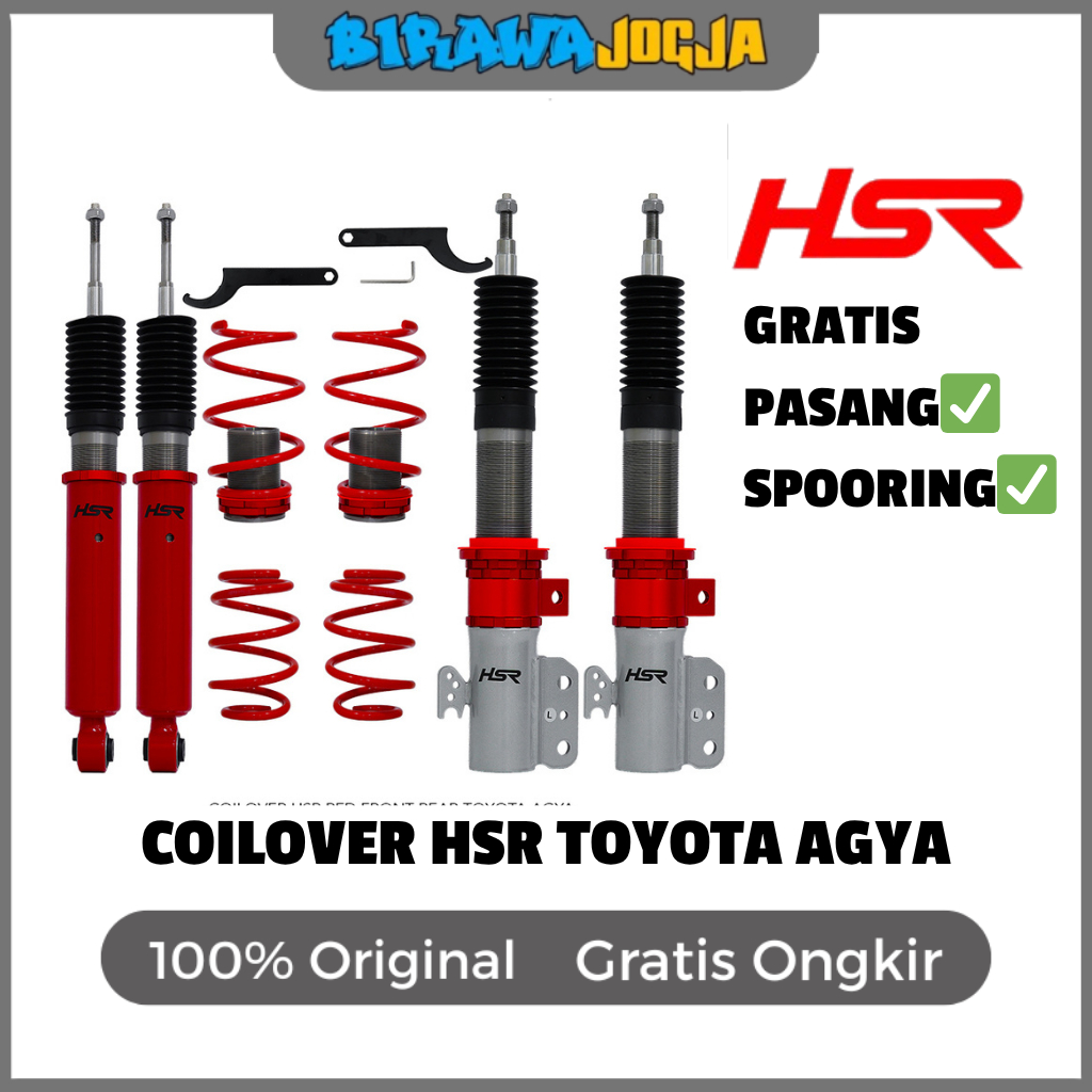 COILOVER TOYOTA AGYA ORIGINAL HSR (GRATIS PASANG)