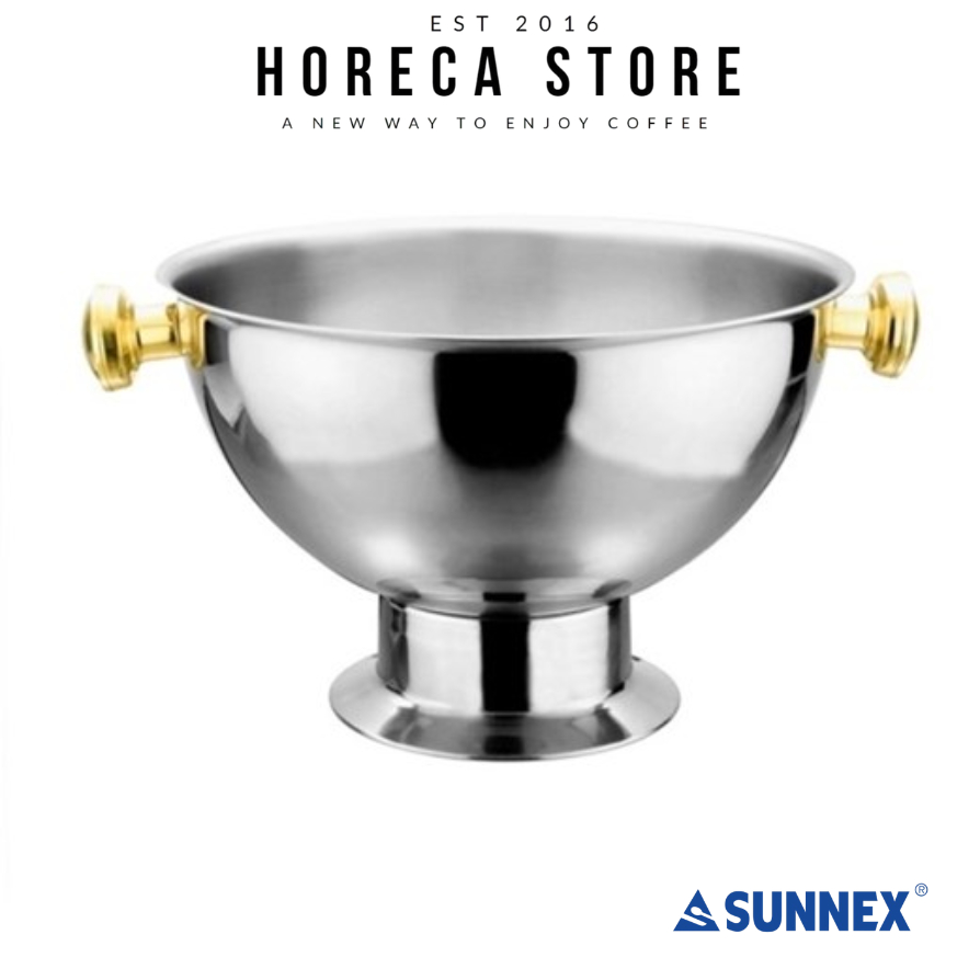 SUNNEX Stainless Steel Punch Bowl 13.5 Liter 22586U