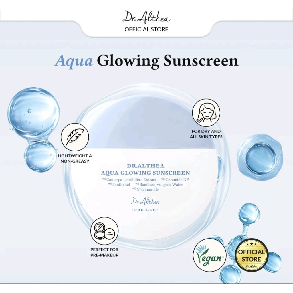 dr.althea dr althea aqua glowing sunscreem 45ml