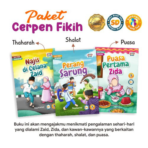 Paket Buku Cerpen Fikih Anak Islami Belajar Fiqih Thaharah Shalat Puasa Cerita Pendek Edukasi Ibadah