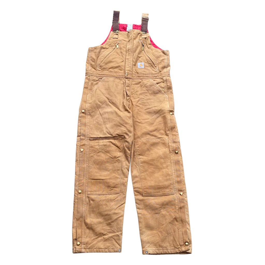Carhartt overall double knee carpenter heavy weight duck canvas not detroit activ wip ben davis