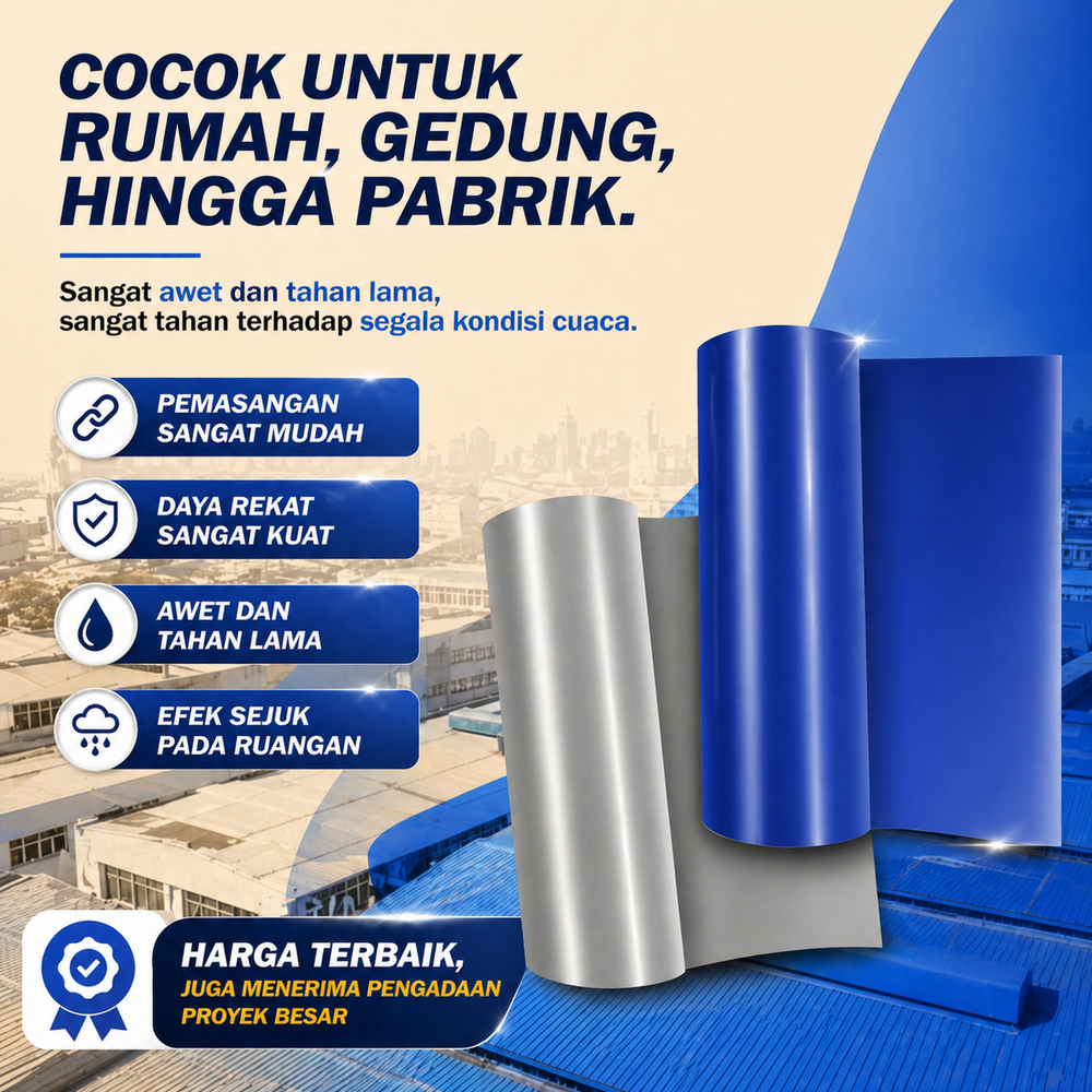 Waterproofing Membrane Waterproof Lakban ukuran Lebar 20cm Anti Bocor Membrane Pelapis Atap Beton St
