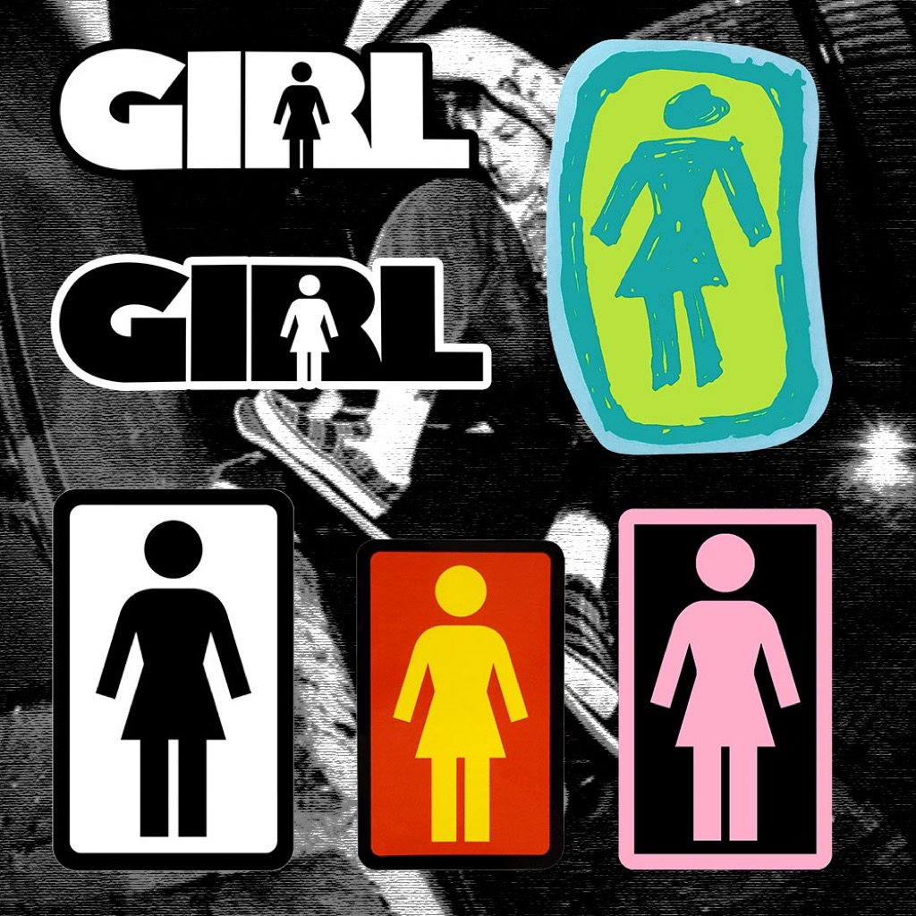 STICKER GIRL SKATEBOARD, GIRL, STICKER SKATE