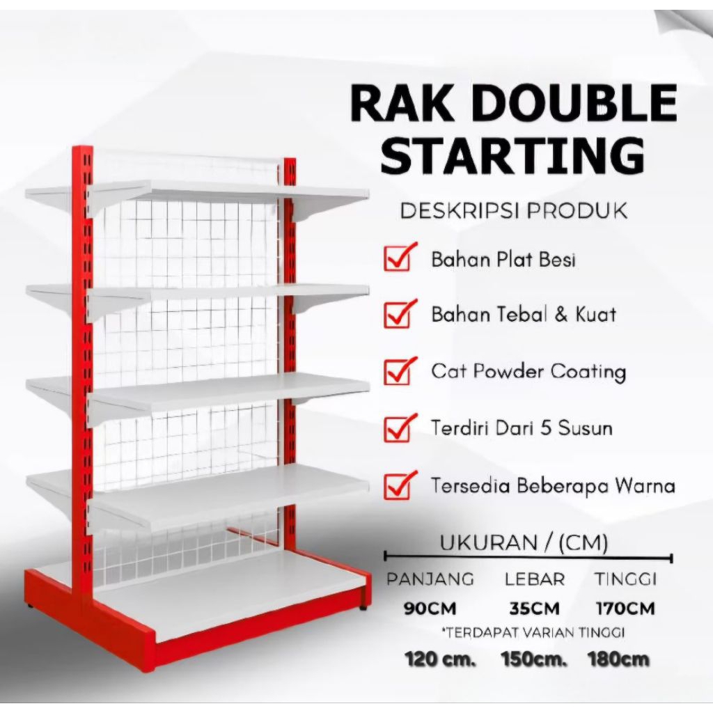 Rak minimarket double starting