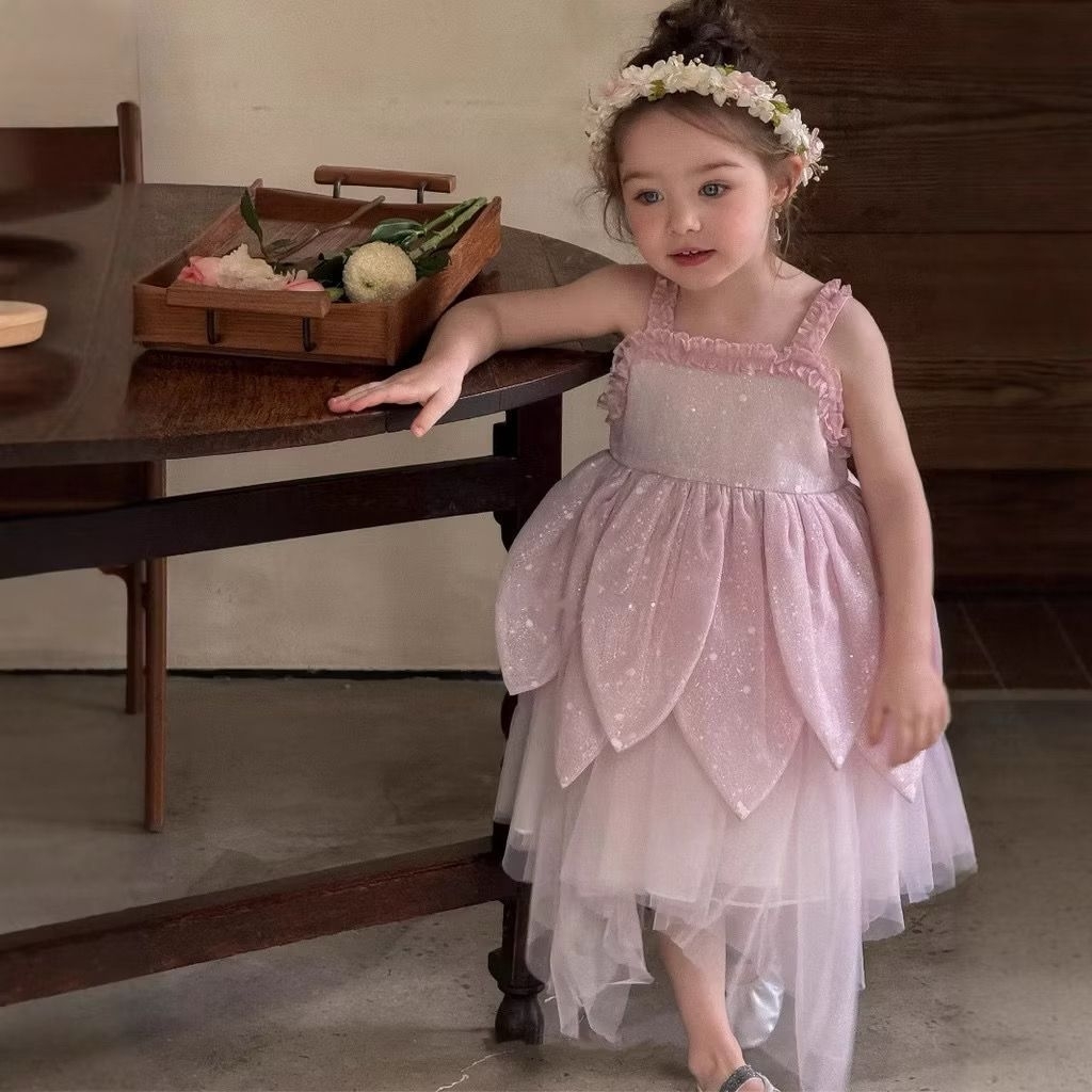 DRESS FAIRY AMBER PINK - DRESS PESTA  ANAK