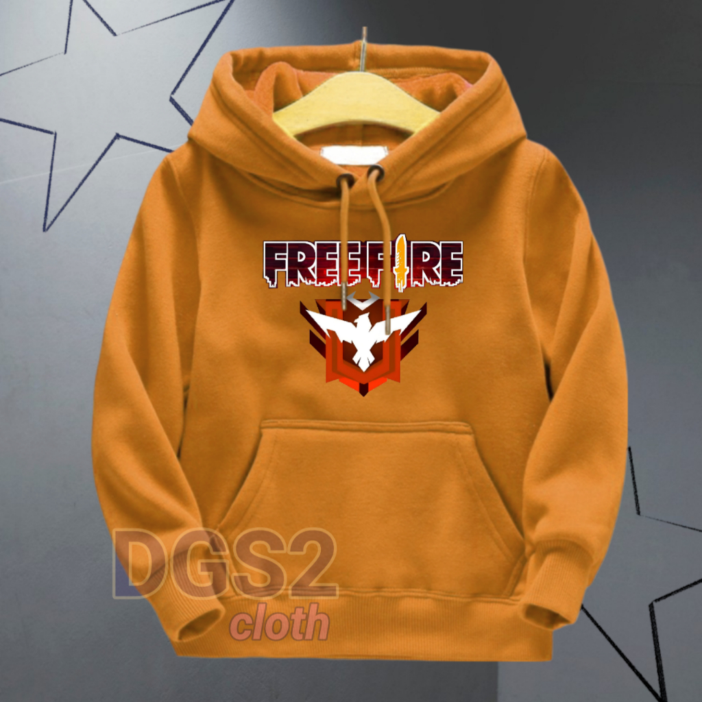 Hoodie Anak Laki Laki FF FREE FIRE Sweater Anak Cowok Terbaru | Jaket Hodie Switer Anak FreeFire Umu