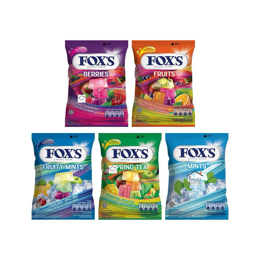 Permen foxs 1 pack isi 125gram / Permen foxs pack aneka rasa