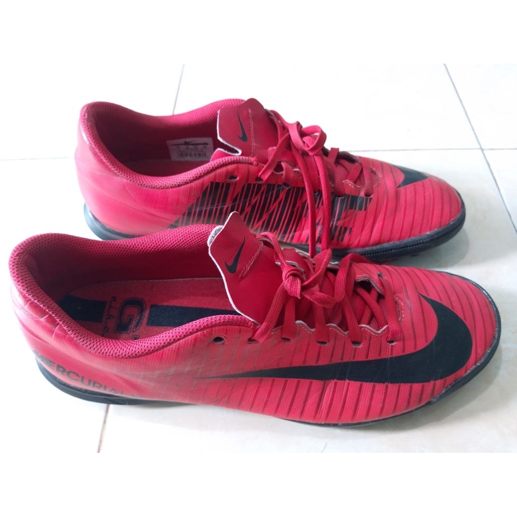 Sepatu Bola Minisoc Nike Mercurial IX Vortex III TF Size 44 Insole 280 Second Ori