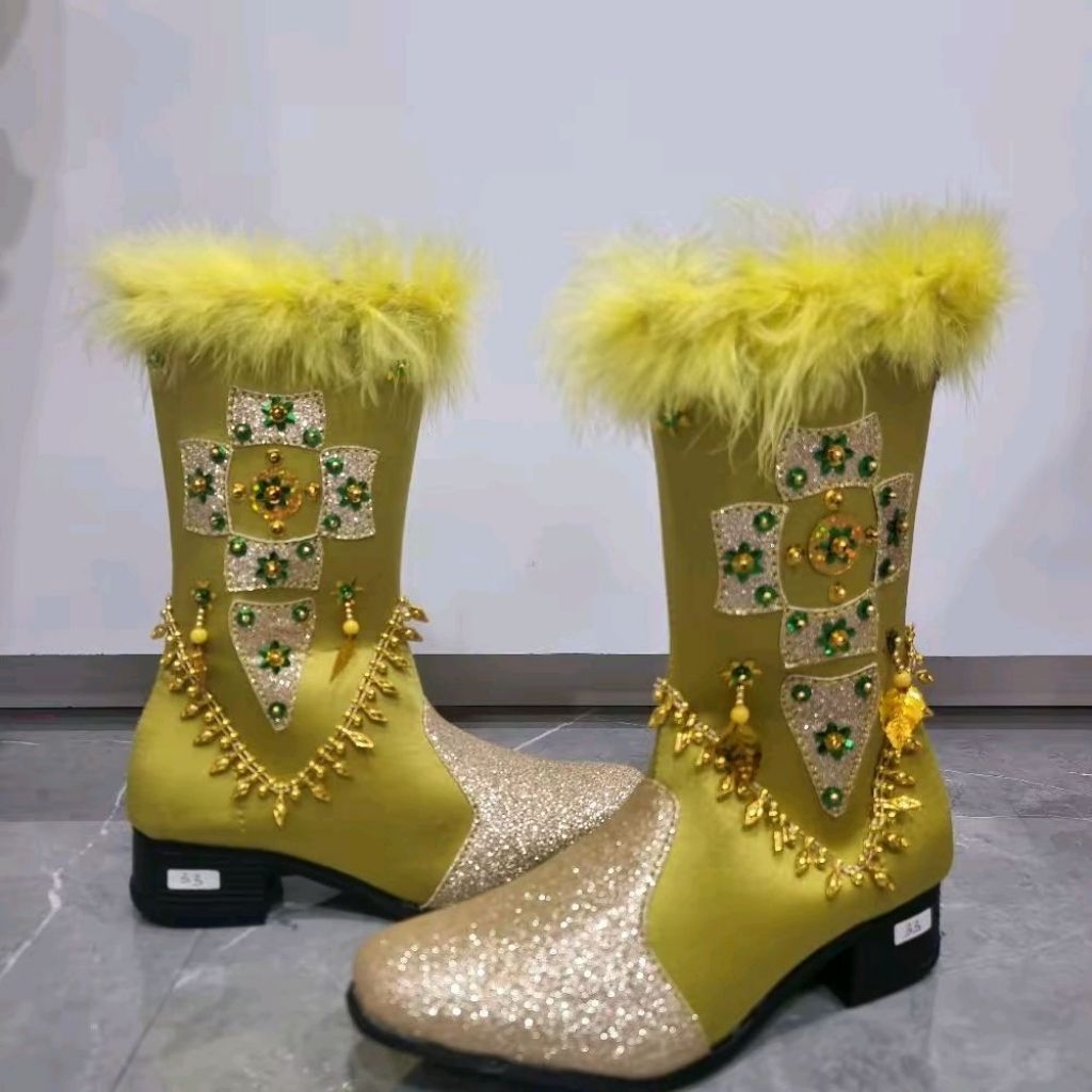 Sepatu Mayoret Lemon Variasi Bunga/Sepatu Mayoret Drumband/Sepatu Mayoret Cantik