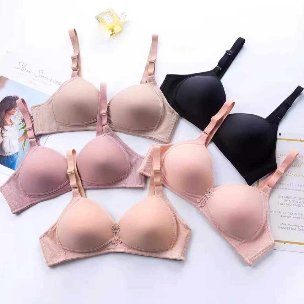 Bra Tanpa Kawat Wanita Sexy Fashion Korea Pakaian Dalam BH Sport Gym Olahraga