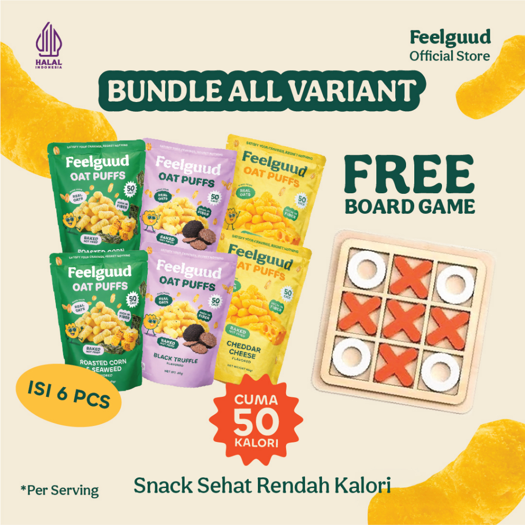 [LIVE BUNDLE] [BUY6GET1] [FREE BOARD GAME] Keju Cheddar + Rumput Laut + Jagung Bakar  + Black Truffl