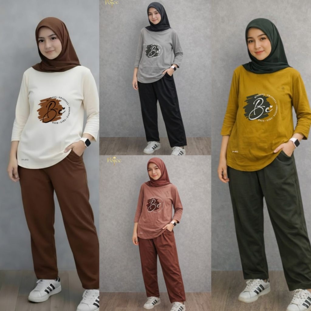 One Set Combed Pojee/Setelan Celana Wanita Dewasa/Oneset Kancing Ory Pojee