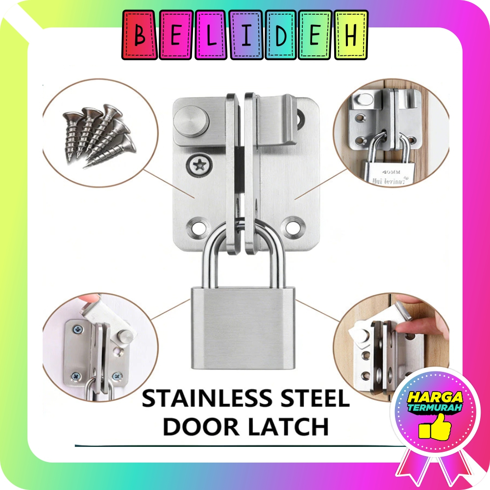 BELIDEH Kunci Geser Pintu / Selot Slot Gembok / Slot pintu Geser/ Cantolan Grendel / Pintu Cantolan 