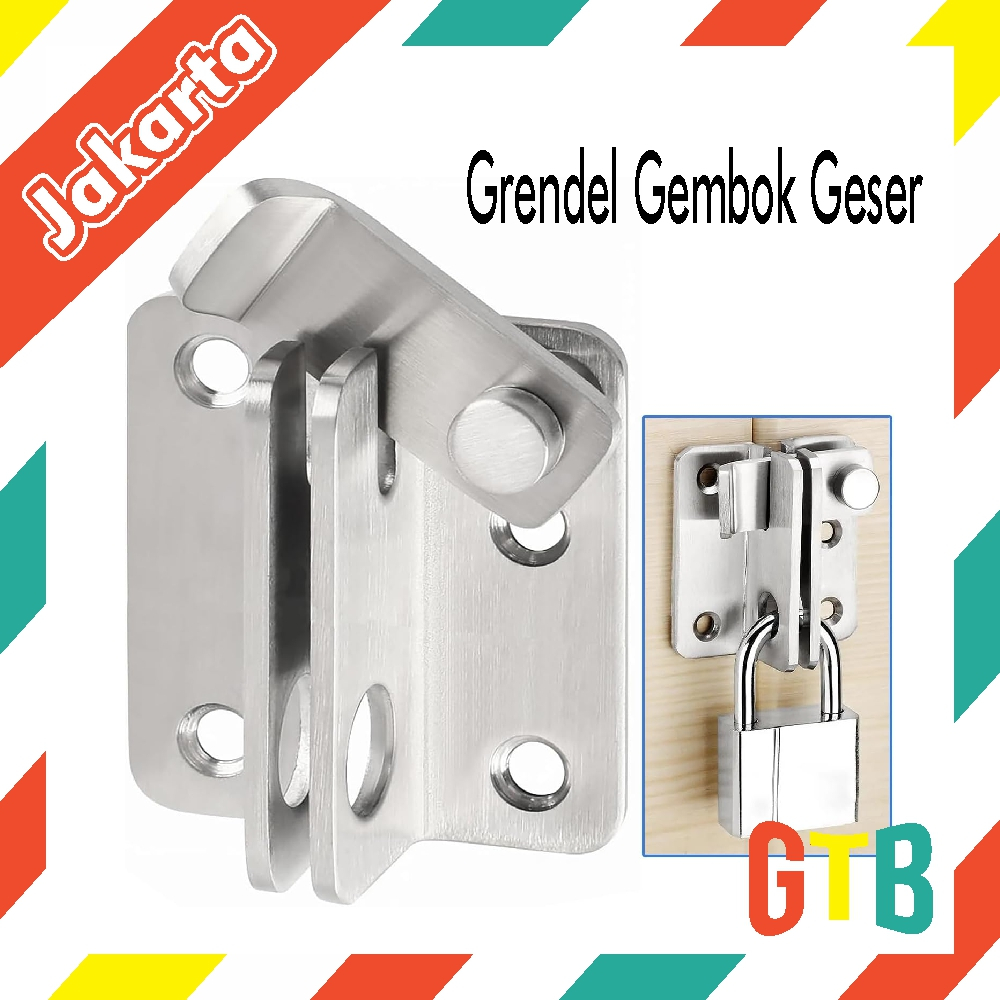 GTB Kunci Geser Pintu / Selot Slot Gembok / Slot pintu Geser/ Cantolan Grendel / Pintu Cantolan R150