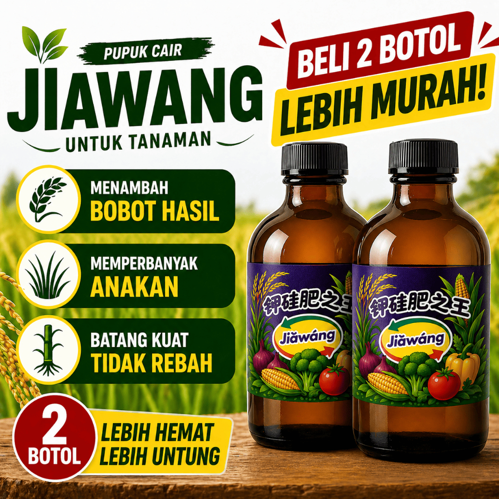 PAKET 2 BOTOL JIAWANG TERMURAH PUPUK KALIUM SILIKA MURNI JIAWANG 250 ml JIA WANG