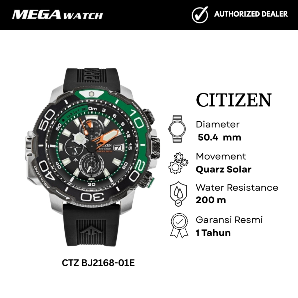 Jam Tangan CITIZEN Pria Original Promaster Original CTZ BJ2168-01E Aqualand
