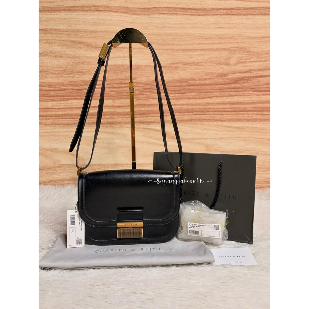 Preloved Charles and Keith CK Charlot Bag Canvas Crossbody Tas
