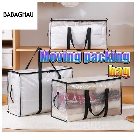 BABAGHAU-Selimut Tas bedcover jumbo tas mika bedcover besar Pakaian Transparan Jinjing Penyimpanan S