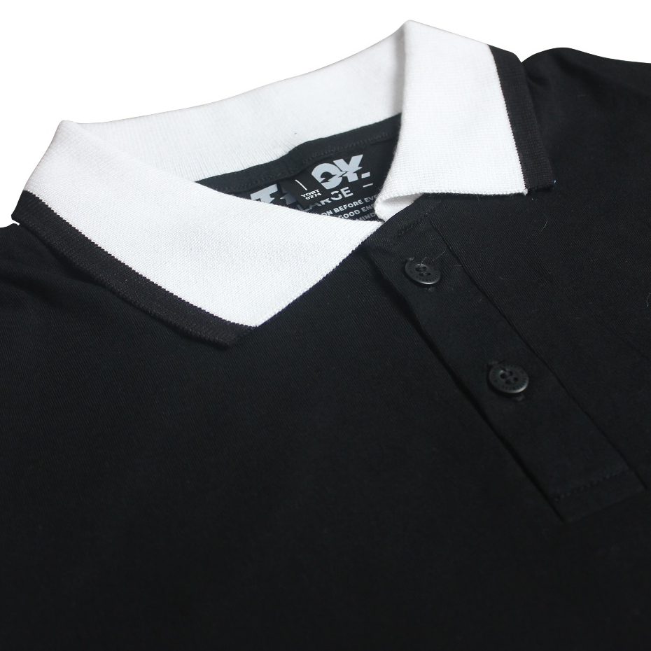 Troy Company Kaos Polo Hitam - Roar Polo Shirt Black PRD 2962