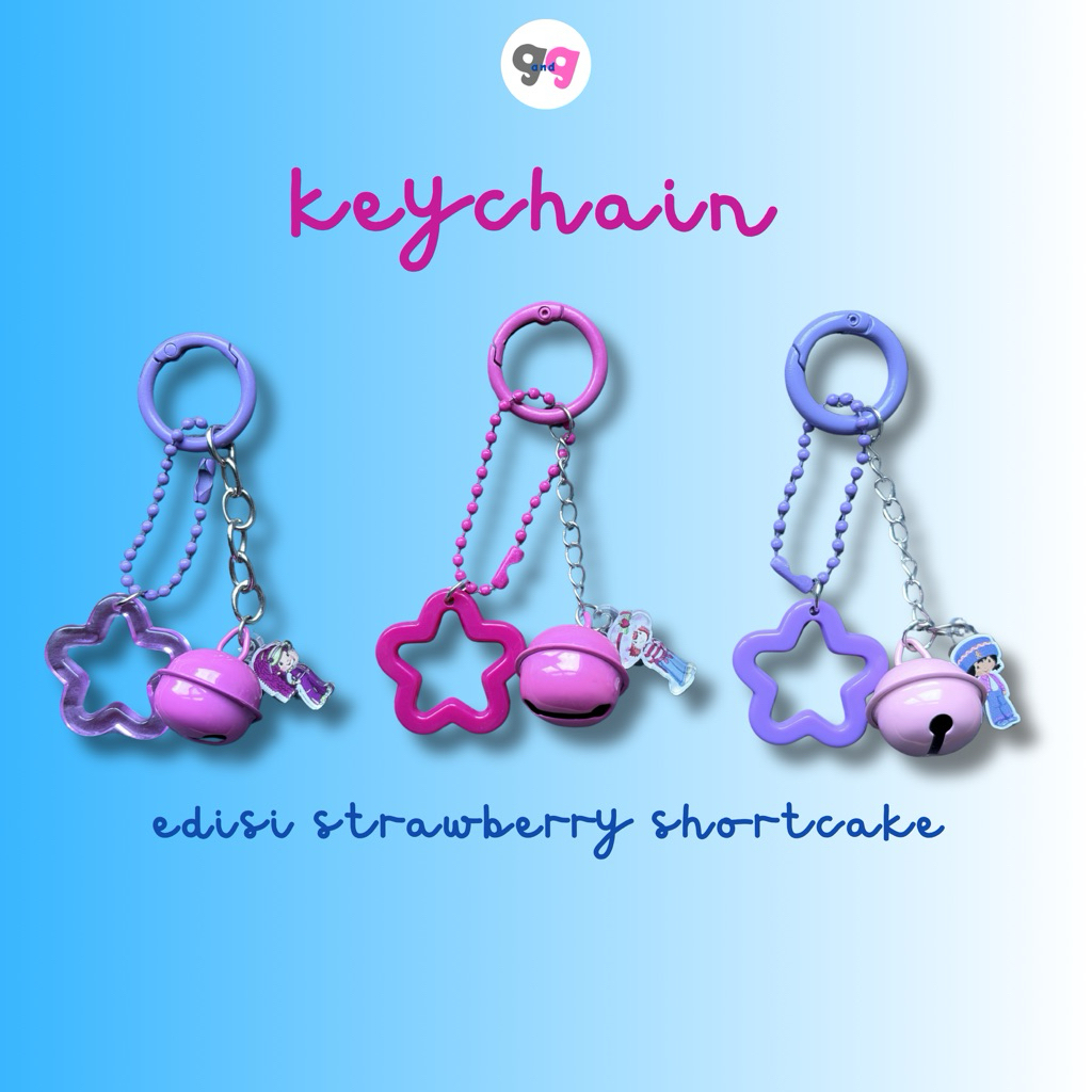 Keychain Akrilik Strawberry Shortcake's