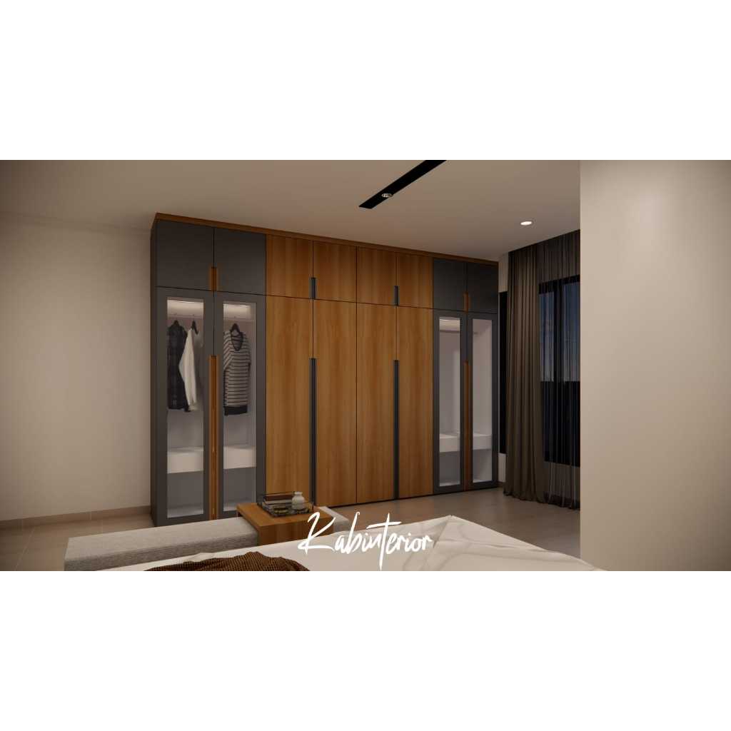 Custom Built-in Wardrobe HPL Luar-Dalam