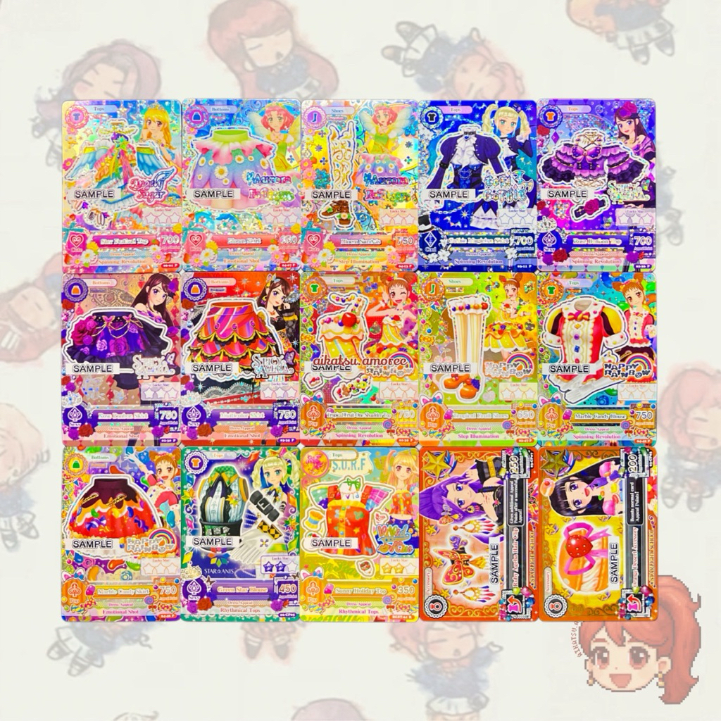 Aikatsu Premium SAMPLE CARD Ichigo Sakura Yurika Ran Otome Mizuki Mikuru