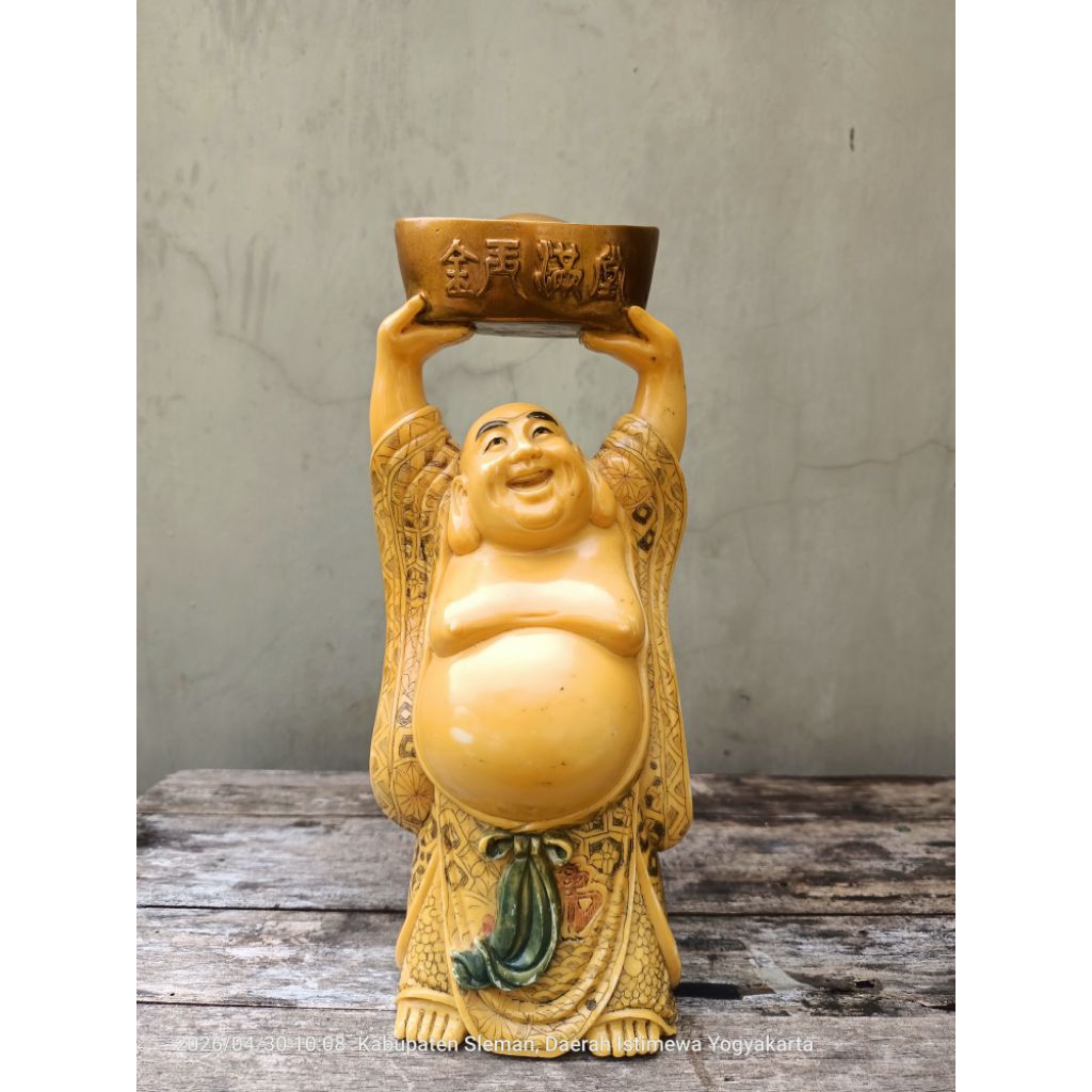 patung hoki lama Buddha tertawa Buddha Maitreya bahan resin