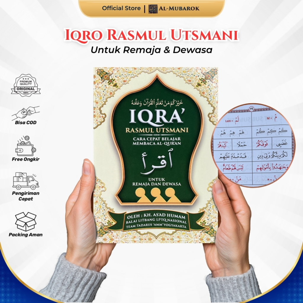 Iqro Rasmul Utsmani Remaja dan Dewasa Iqra Rasm Ustmani Ukuran Besar Cepat Belajar Baca Alquran