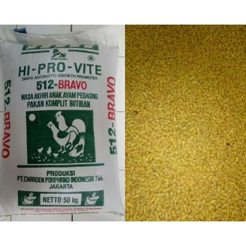 PUR AYAM BRAVO 512 PUR AYAM PEDAGING 512 1KG HI PROVIT BR 512 PEDAGING 1KG