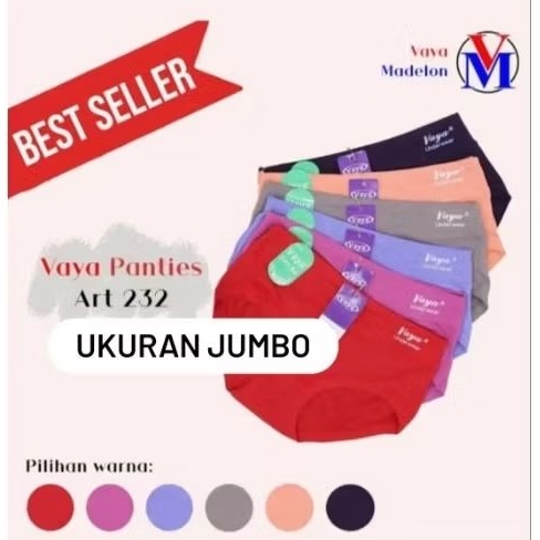 Celana Dalam Wanita Ukuran JUMBO Merk Vaya/ CD Vaya Ukuran Jumbo