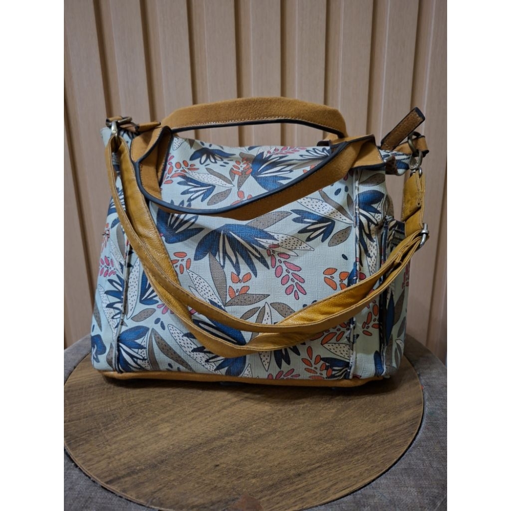 tote bag preloved tas mantan motif floral ocil minus
