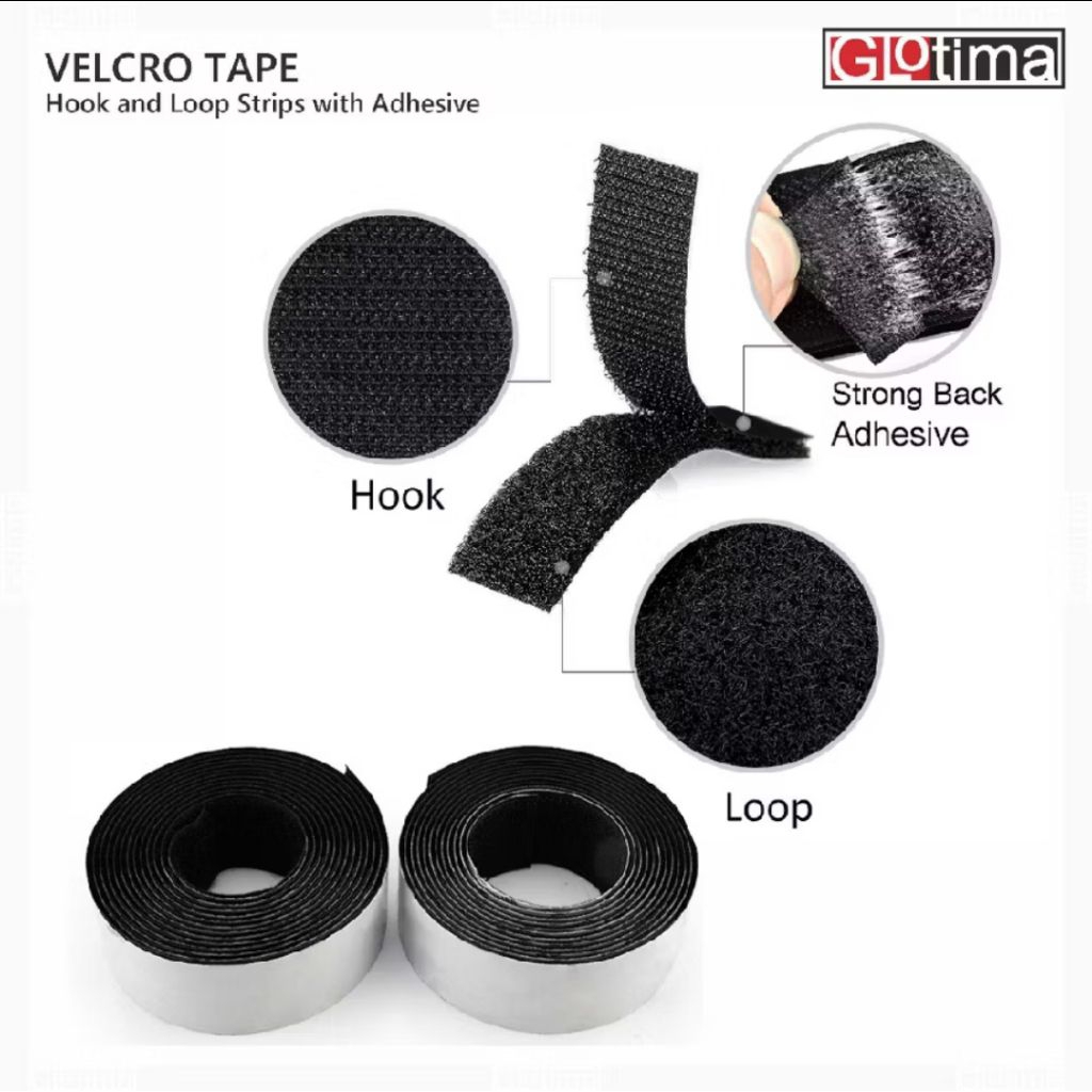 Velcro Perekat Tape Velkro Double Tape Serbaguna Prepet Perepet Double Tape Hook and Loop Adhesive 1
