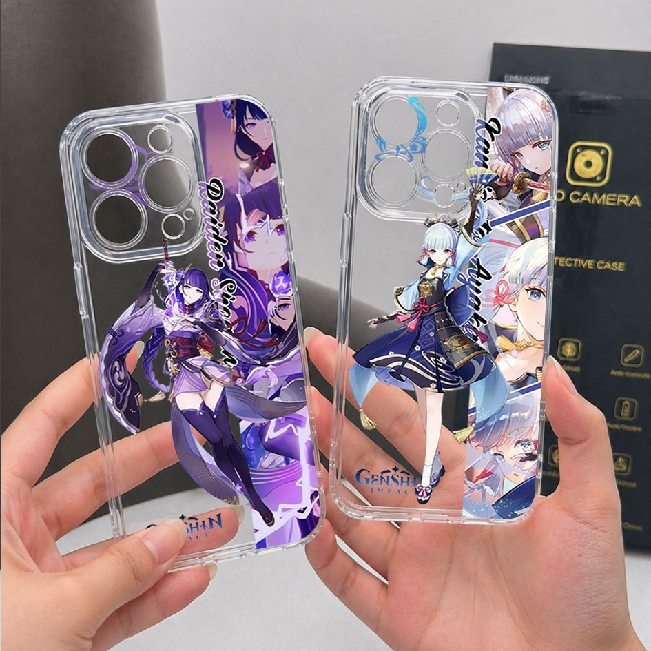 (12) Softcase Motif Genshin Glossy Clear Case For Poco C75 M6 F6 X6 M7 F7 ULTRA X7 Terbaru - Case Hp