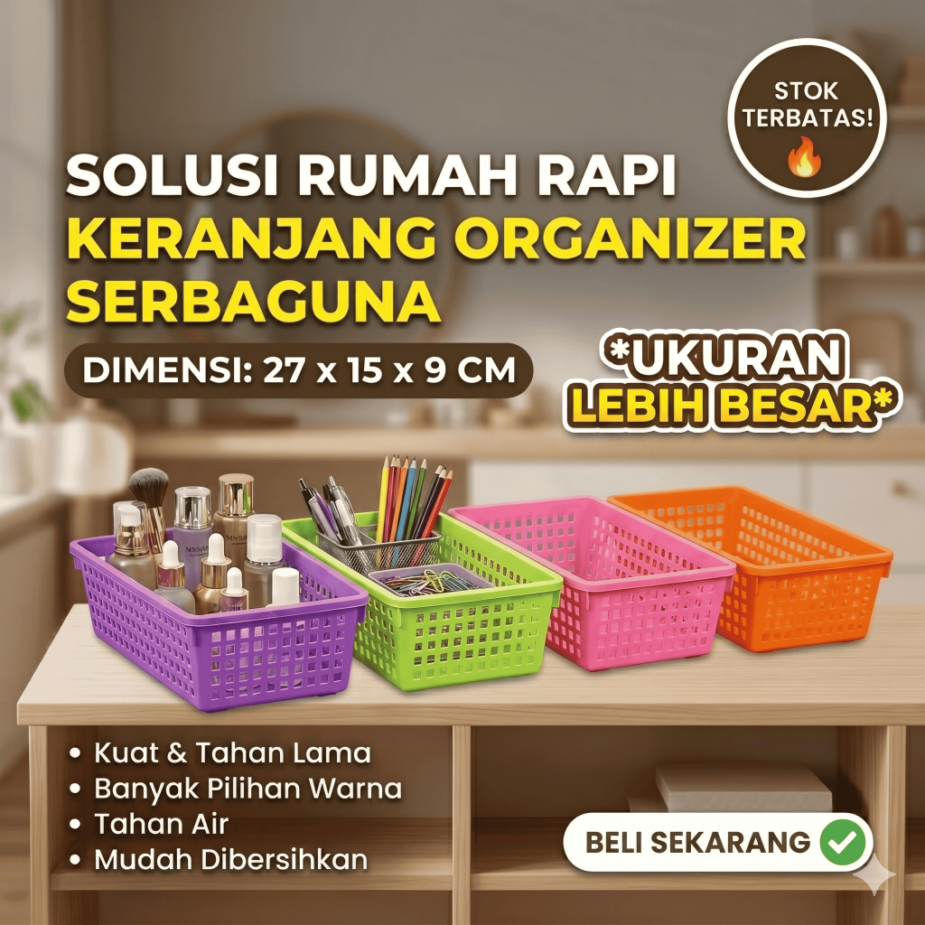 PAKET 1 LUSIN KERANJANG SERBAGUNA // TEMPAT KERANJANG MULTIFUNGSI